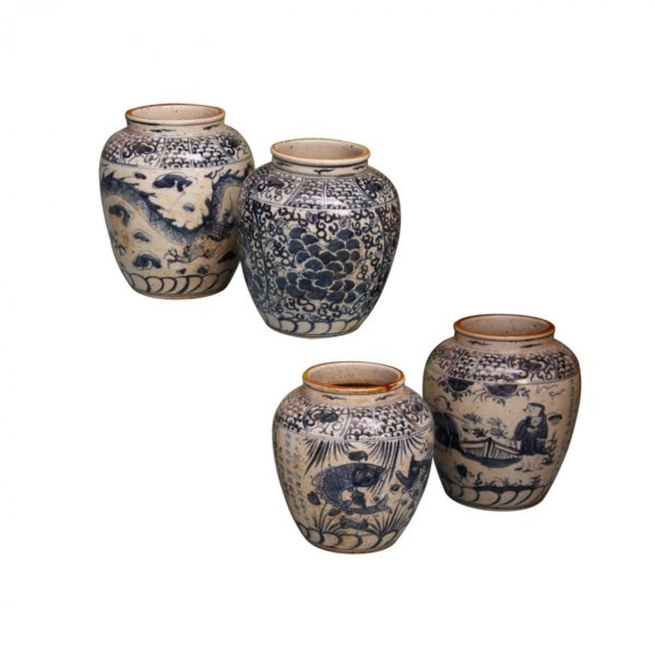 The Ming Garden Collection - Set Van 4 Porseleinen Potten