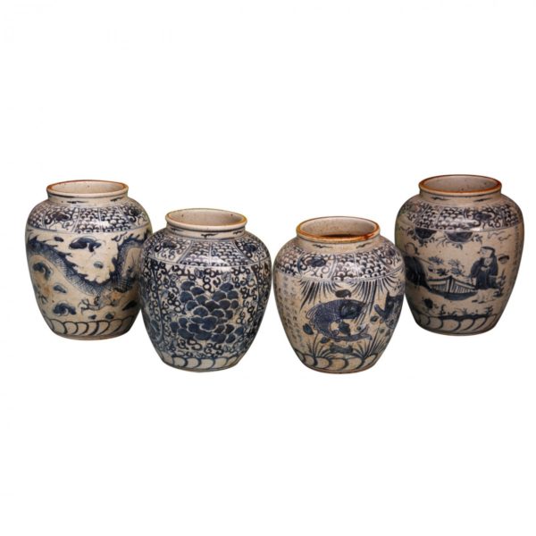 The Ming Garden Collection - Set Van 4 Porseleinen Potten