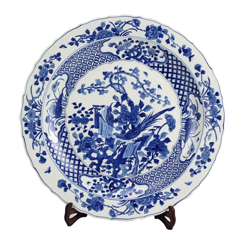 The Ming Garden Collection - Groot Porseleinen Bord Met Bloemetjes En Vogels