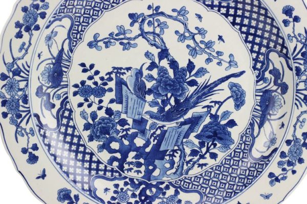 The Ming Garden Collection - Groot Porseleinen Bord Met Bloemetjes En Vogels