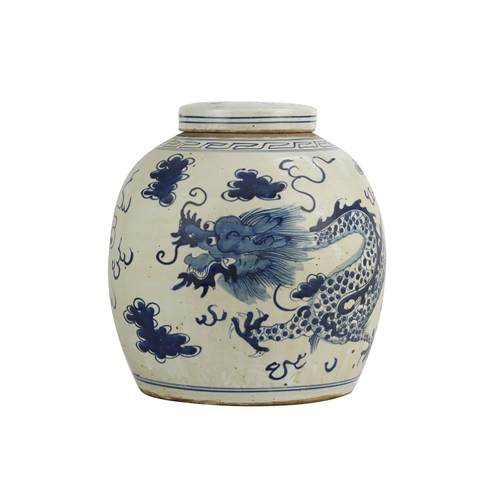 The Ming Garden Collection - Grote Porseleinen Pot Met Draak