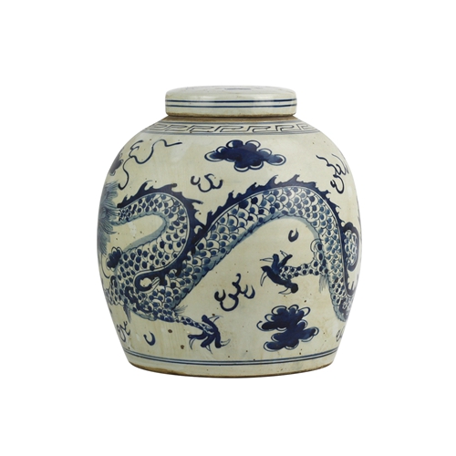 The Ming Garden Collection - Grote Porseleinen Pot Met Draak