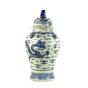 The Ming Garden Collection - Grote Porseleinen Gemberpot Met Draak