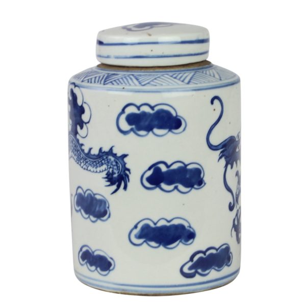 The Ming Garden Collection - Kleine Porseleinen Gemberpot Met Draak