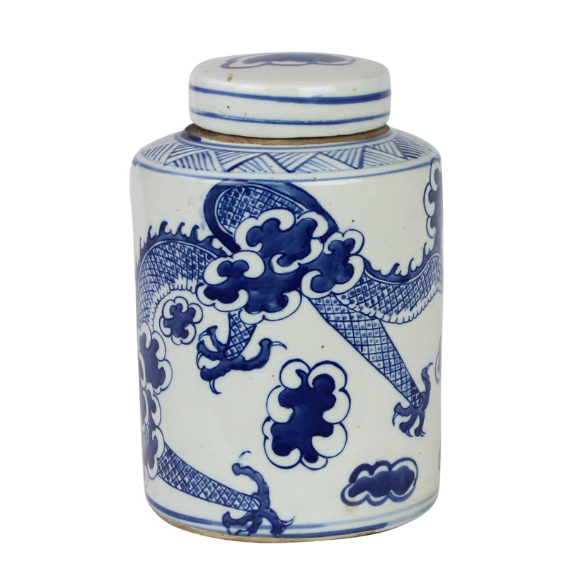 The Ming Garden Collection - Kleine Porseleinen Gemberpot Met Draak