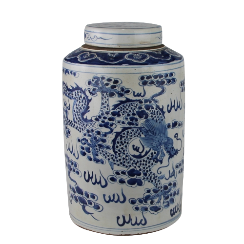 The Ming Garden Collection - Grote Porseleinen Gemberpot Met Draak En Fazant