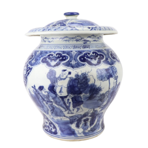 Porseleinen Pot Met Chinese Mensen - The Ming Garden Collection